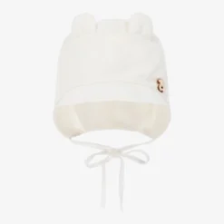 Jamiks Ivory Cotton Jersey Baby Hat