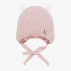Jamiks Pink Knitted Ears Baby Hat