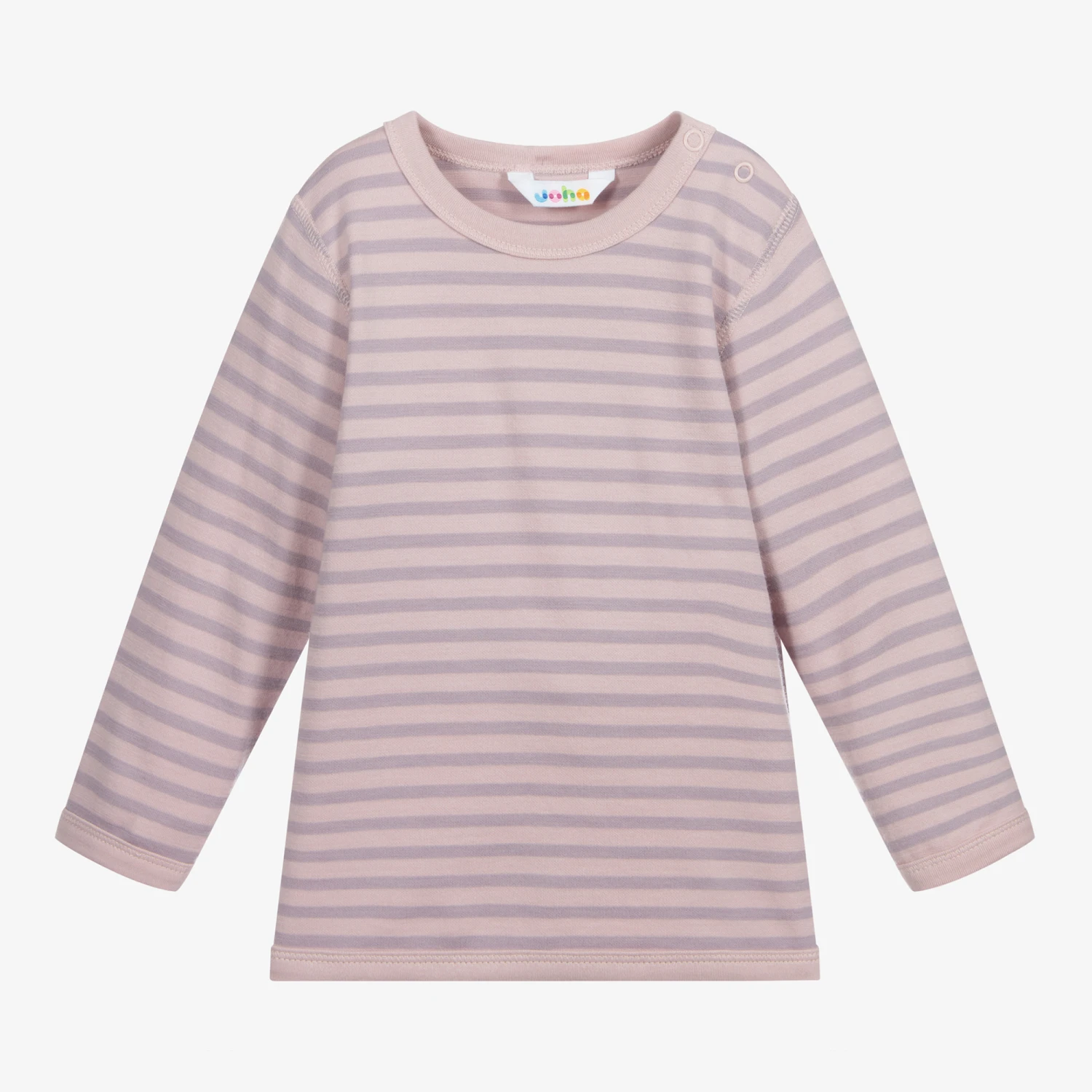 Joha Pink Stripe Thermal Baby Top 1 Joha Pink Stripe Thermal Baby Top