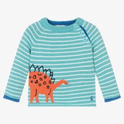 Joules Baby Boys Blue Dino Jumper