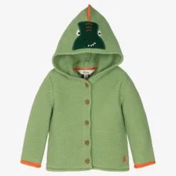 Joules Baby Boys Green Dinosaur Cardigan