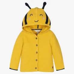 Joules Baby Girls Yellow Bumblebee Cardigan