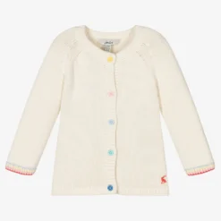 Joules Ivory Cotton Baby Cardigan