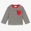 Joyday Black Breton Striped Cotton Baby Top