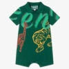 KENZO KIDS Baby Boys Green Cotton Polo Shortie