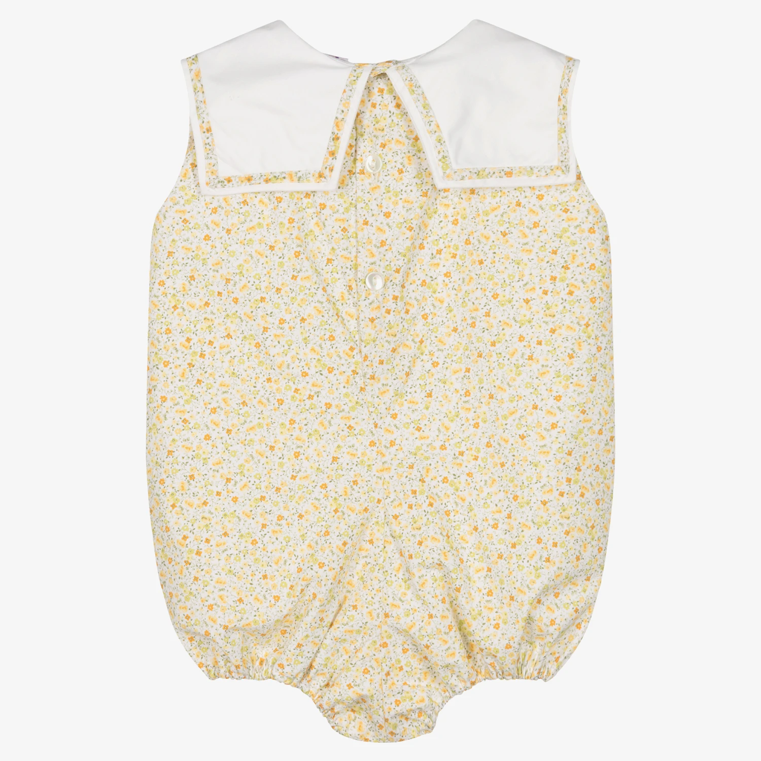 Kidiwi Baby Girls Yellow Ditsy Floral Shortie 2 Kidiwi Baby Girls Yellow Ditsy Floral Shortie - Image 2