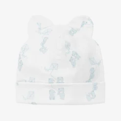 Kissy Kissy Baby Boys White Cotton Beary Nice Kites Hat