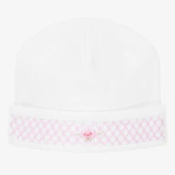 Kissy Kissy Baby Girls White Cotton Bishop Hat