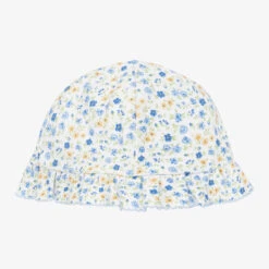 Kissy Kissy Baby Girls White Cotton Floral Fantasy Hat