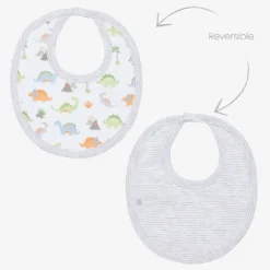 Kissy Kissy Boys Cotton Dino Frontier Reversible Bib