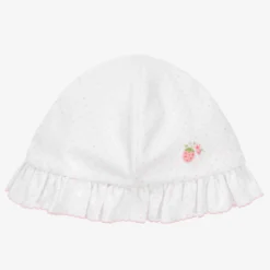 Kissy Kissy Girls White Cotton Strawberries On Top Hat