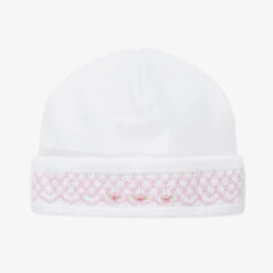 Kissy Kissy Girls White Pima Cotton Summer Bishop Hat