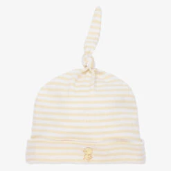 Kissy Kissy Ivory & Yellow Duck Duo Pima Cotton Hat
