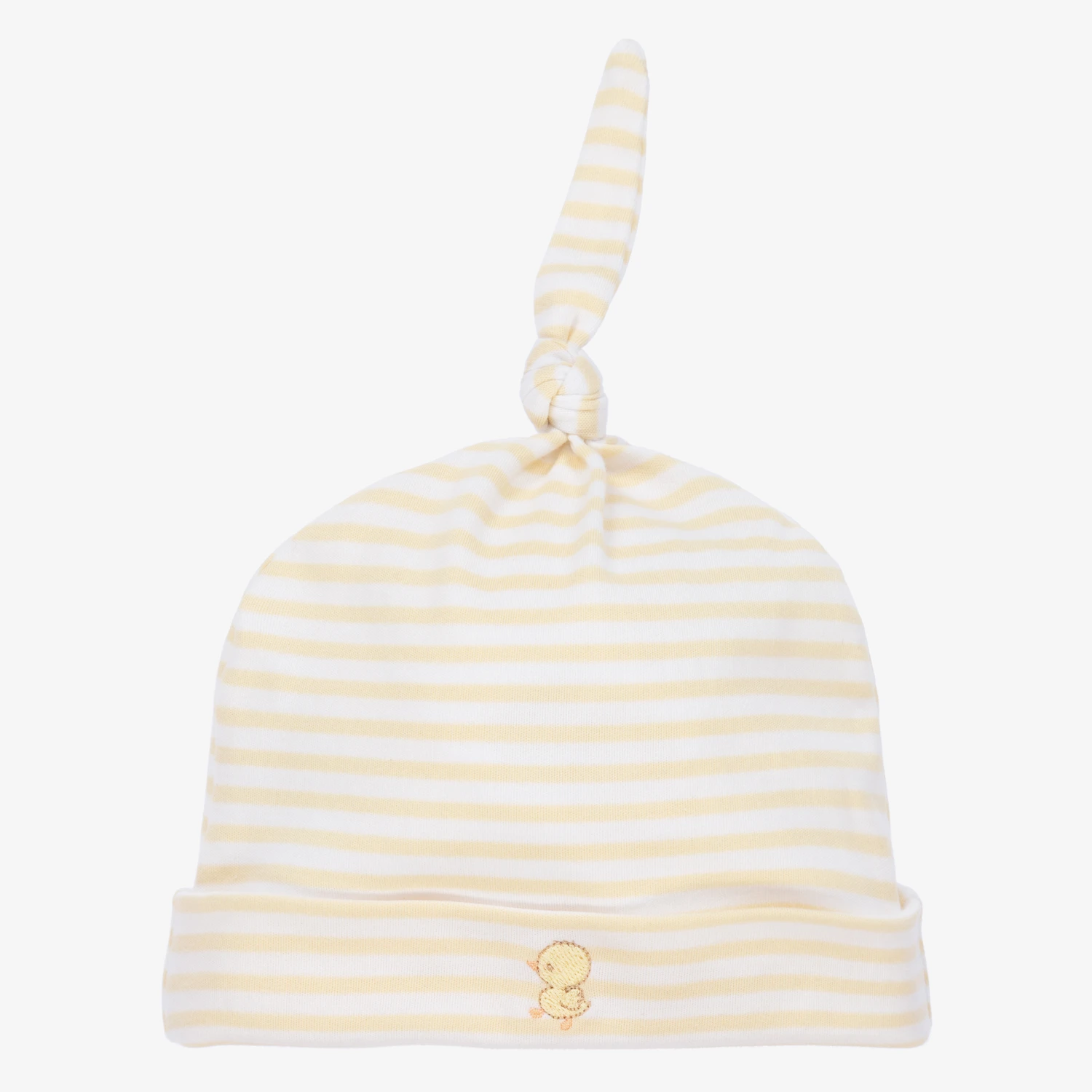 Kissy Kissy Ivory & Yellow Duck Duo Pima Cotton Hat 1 Kissy Kissy Ivory & Yellow Duck Duo Pima Cotton Hat