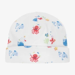 Kissy Kissy White Pima Cotton Ocean Hat