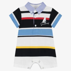 Lapin House Baby Boys Blue Stripe Cotton Shortie