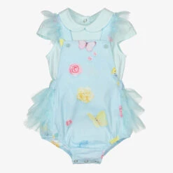 Lapin House Baby Girls Blue Shortie Set