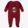 Lapin House Boys Red Teddy Bear Babygrow