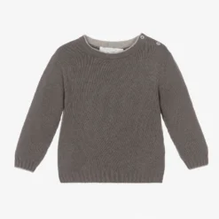 Laranjinha Baby Boys Grey Wool Jumper