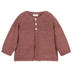 Laranjinha Pink Knitted Baby Cardigan