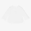 Laranjinha White Cotton Baby Sweatshirt