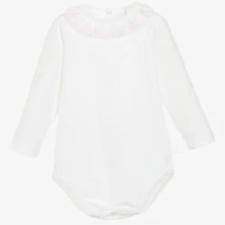 Laranjinha White & Pink Cotton Bodysuit