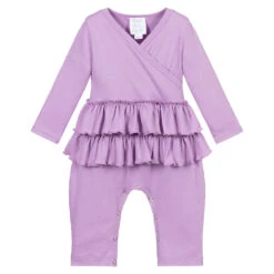 Lemon Loves Layette Baby Girls Purple Romper