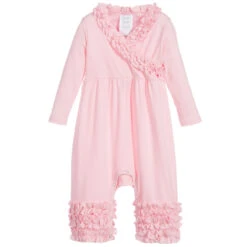 Lemon Loves Layette Pink Pima Cotton Romper
