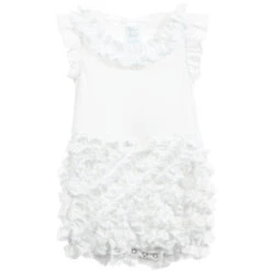Lemon Loves Layette White 'Rula' Ruffle Shortie