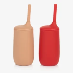 Liewood Red & Pink Silicone Sippy Cups (2 Pack)