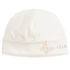 Loredana Ivory Jersey Baby Hat