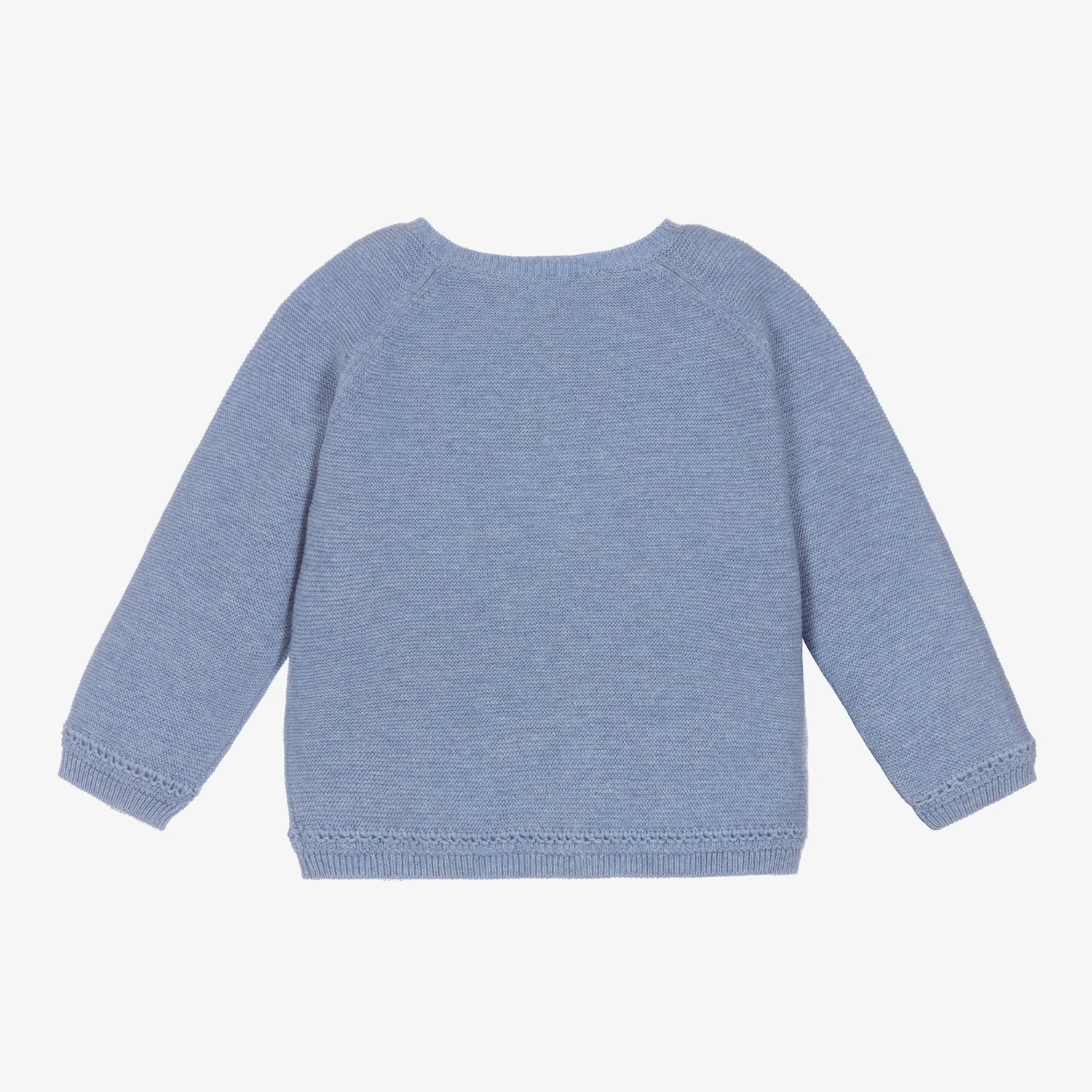 Mayoral Baby Boys Blue Cotton Knit Cardigan 2 Mayoral Baby Boys Blue Cotton Knit Cardigan - Image 2