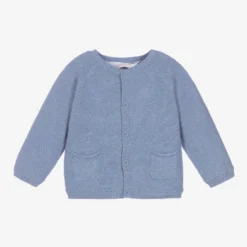 Mayoral Baby Boys Blue Cotton Knit Cardigan