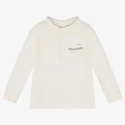 Mayoral Baby Boys Ivory Cotton Polo Shirt