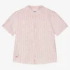Mayoral Baby Boys Ivory Stripe Linen Shirt