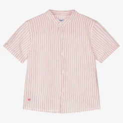 Mayoral Baby Boys Ivory Stripe Linen Shirt