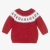 Mayoral Newborn Baby Boys Red Cotton Sweater