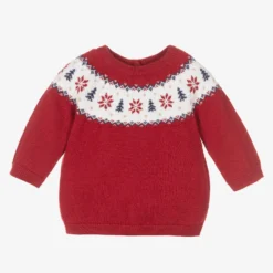 Mayoral Newborn Baby Boys Red Cotton Sweater