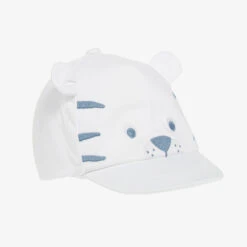 Mayoral Baby Boys White Cotton Cap