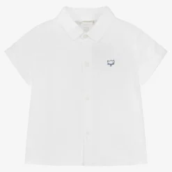 Mayoral Baby Boys White Cotton Shirt