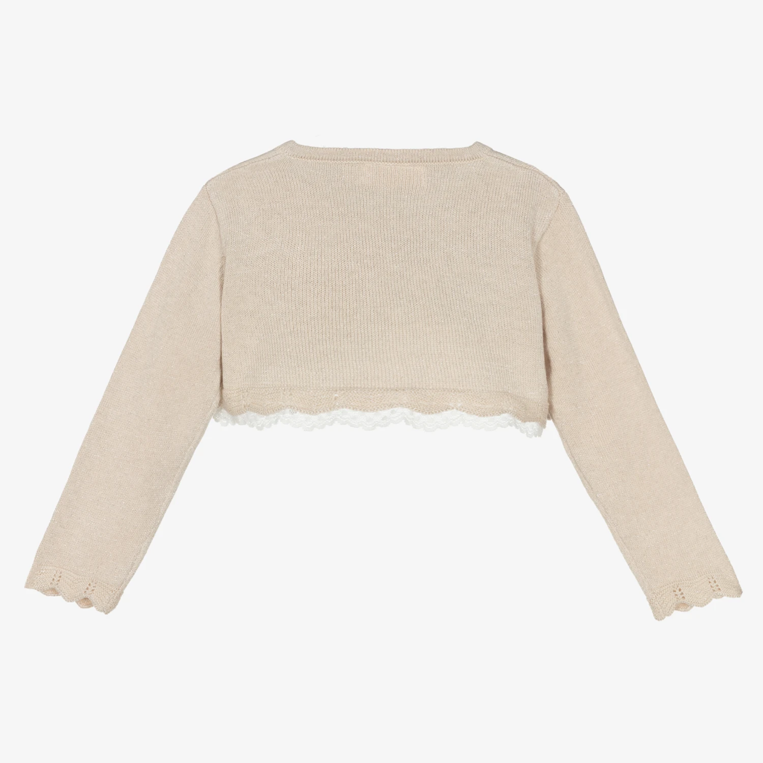 Mayoral Baby Girls Gold Bolero Cardigan 2 Mayoral Baby Girls Gold Bolero Cardigan - Image 2