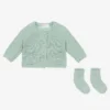 Mayoral Baby Girls Green Knitted Cardigan Set