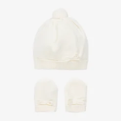 Mayoral Newborn Baby Girls Ivory Hat Set