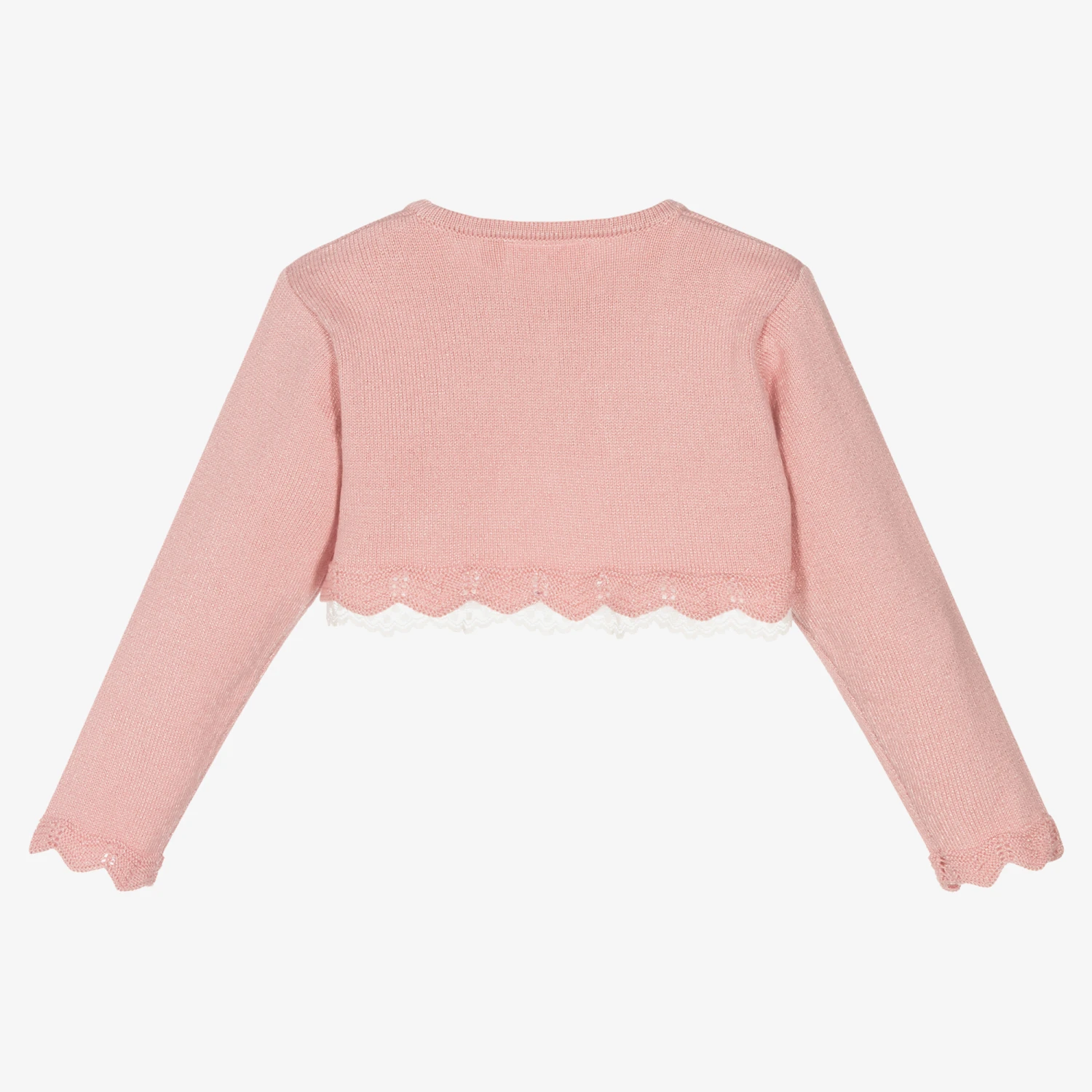 Mayoral Baby Girls Pink Bolero Cardigan 2 Mayoral Baby Girls Pink Bolero Cardigan - Image 2