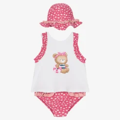Mayoral Baby Girls Pink Heart Beach Set