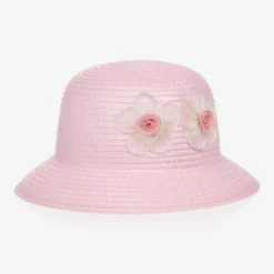 Mayoral Baby Girls Pink Straw Hat