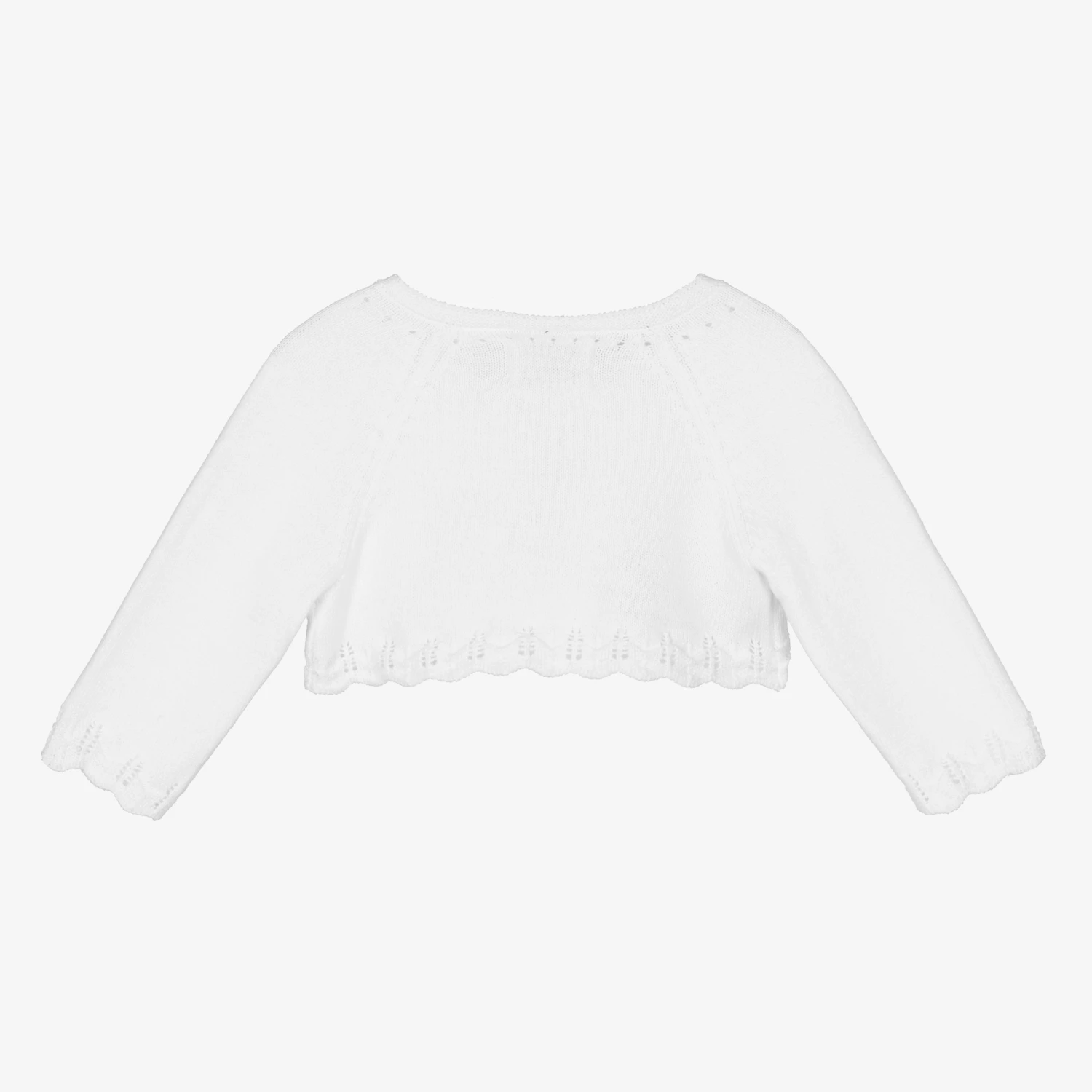 Mayoral Baby Girls White Bolero Cardigan 2 Mayoral Baby Girls White Bolero Cardigan - Image 2