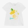Mayoral Baby Girls White Lemon Cotton T-Shirt