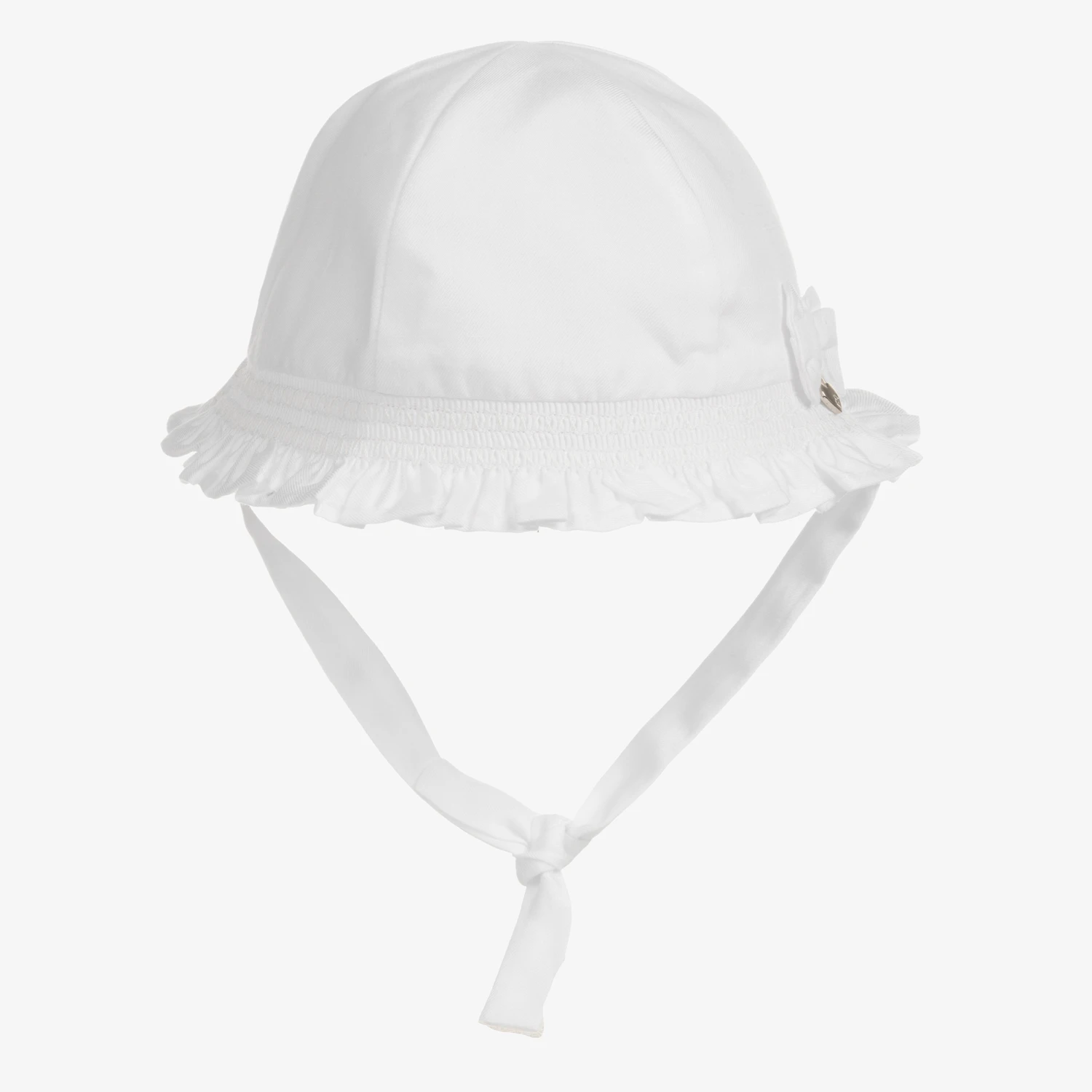 Mayoral Newborn Baby Girls White Sun Hat 1 Mayoral Newborn Baby Girls White Sun Hat