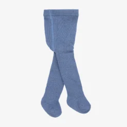 Mayoral Newborn Blue Cotton Rib Baby Tights